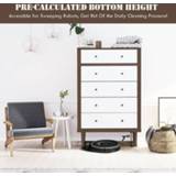 👉 Organizer wit 5 Drawer Dresser Wood Chest of Storage Cabinet Simple Style Combination Walnut White Bedroom