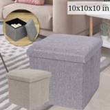 👉 Sofa small 25x25x25CM Multifunctional Foldable Fabric Storage Stool Bench Box Minimalist Artistic Style Kid Chair Foot