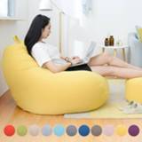 Sofa linnen large small Lazy Sofas Cover Chairs without Filler Linen Cloth Lounger Seat Bean Bag Pouf Puff Couch Tatami Living Room