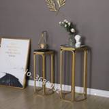 👉 Sofa Nordic Goden Side Table Living Room Coffee Tables House Iron Art Display Shelf Flower Stand Metallic Storage Rack