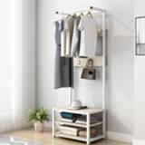 👉 Hanger steel Multifunction Wooden Coat Rack Bedroom Storage Holder Organizer 40x34x170cm Home Shoes Stand Clothes Shelf