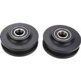 👉 Bearing 2PCS double barn door pulley American sliding cabinet window