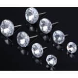 👉 Sofa 10Pcs 14/18/20/22mm Diameter Diamond Crystal Glass Upholstery Nails Button Tacks Studs Pins Craft Wall Furniture Decoration