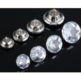 Craft Diameter Diamond Crystal Glass Upholstery Buttons Nails Tacks Studs Pin Sofa Wall Furniture Decoration Sofa 10Pcs 14/16/18/22mm Diameter Diamond Crystal Glass Upholstery Buttons Nails Tacks Studs Pin Craft Wall Furniture Decoration