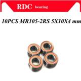 👉 Bearing oranje rubber 10pcs ABEC-3 MR105-2RS MR105RS MR105 2RS RS 5X10X4 mm Orange sealed Miniature High-quality Deep groove ball