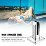 👉 Steel Glass Clamp High Stainless 16cm Square Swimming Pool Garden Bathroom Holder Durable Bracket