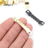 👉 Fotolijst zwart 100pcs Wholesale High Quality Black No Nail Picture Frame Hooks Saw Tooth Sawtooth Hangers 40*7mm