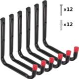 👉 Bike large 6Pcs Heavy Duty Storage Hanging Hooks Home Garage Ladder Wall Mounted Brackets Hook Durable Ganchos para colgar