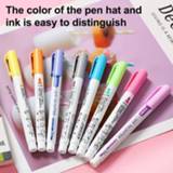 👉 Color marker 8 Pcs Double Line Contour Pen Student Stationery Set I88 #1