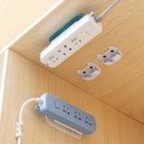 👉 Organizer QDRR Wall-Mounted Sticker Punch-free Plug Fixer Home Self-Adhesive Socket Cable Wire Seamless Power Strip Holder