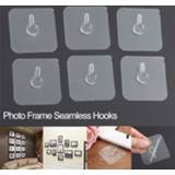 Poster 2/4Pcs Photo Frame Painting Picture Clock No Drill Seamless Strong Self Adhesive Hook Holder Wall Hanger Hanging Kits
