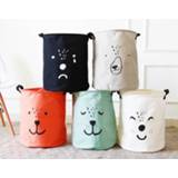 👉 Organizer large Handheld Laundry Basket Hamper Bag Cartoon Lovely Clothes Storage Barrel Kid Toy Sundries