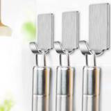 Hanger steel Hot Self Adhesive Kitchen Wall Door Hook Stainless Holder For Bathroom Tools