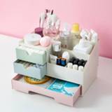 👉 Organizer plastic Desktop Makeup Drawers Storage Box Jewelry Stationery for Cosmetics Make Up Container Boxes