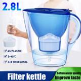 👉 Waterfilter carbon 2.8L Home Activated Net Kettle Office Water Purifier Food Grade Material Filter With Electronic Timer