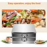 👉 Noodles steel Stainless Rice Noodle Roll Steamed Bun Steam Machine Vermicelli Steaming Furnace Steamer Home Use 2 layer