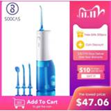 👉 Watertank SOOCAS W3 Pro Water Flosser Teeth 4 Type Nozzle Cleaner Oral Irrigator Type-c Rechargeable 7-modes Tank Removeable