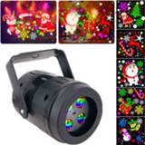 Projector 20 Patterns Christmas LED Laser Elk Snowman Projection Stage Light New Year Home Party Room Decoration