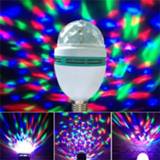 Discolamp Birthday Party E27 Colorful Auto Rotating RGB LED Stage Light Effect Disco Lamp Crystal Magic Ball Club Bulb DJ AC 85-265V