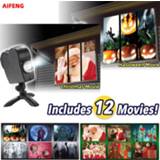 👉 Projector Christmas Halloween Laser Disco Light Mini Window Home Theater 12 Movies Indoor Party Wonderland