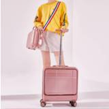 👉 Trolley vrouwen 18inch carry ons Luggage set Women travel suitcase on wheels cabin bag with laotop innovative case