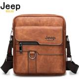 👉 JEEP BULUO Man Leather Bag Shoulder Crossbody Bags For Men Cow Split Leather Male iPad Business Messenger Bag Drop Shipping