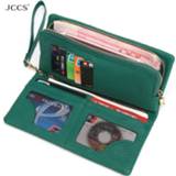 👉 Portemonnee leather vrouwen JCCS Design Wallet Fashion Women's Day Clutch Genuine Handbags Coin Purse Wrist Bags iphone Case JS3205