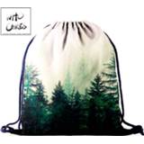 👉 Backpack vrouwen Who Cares Drawstring Storage Bag Portable Women Shopping Gym Landscape 3D Printing Travel