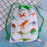 Backpack kinderen 4styles Cartoon Dinosaur Drawstring Bags Kids Children Clothings Organizer Pouch Laundry Bag School