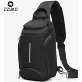 👉 OZUKO Men Crossbody Bag Multi-layer Messenger Bags Waterproof Short Trip Chest Bag Large Capacity Male USB Charging Shoulder Bag