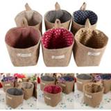 👉 Organizer linnen Sundries Pocket Hanging Bag Cotton And Linen basket storage Folding Toy Laundry