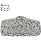 👉 Clutch vrouwen Boutique De FGG Hollow Out Crystal Women Clutches Evening Bags Wedding Party Cocktail Metal Minaudiere Diamond Handbag and Purse