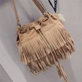 Messenger bag suede vrouwen Retro Faux Fringe Women Bags Tote New Handbag Tassel Shoulder Handbags Crossbody Bolsa Feminina