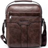 👉 Handtas PU leather Fashion Men's Handbag Shoulder Bag Vintage Trends Retro Messenger Stylish Casual Male Crossbody SAC