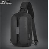 👉 2020 Mark Ryden Shoulder Bag Men USB Charging Men Crossbody Bag Water Repellent Multifunction Sling Bag Fit for 9.7inch Ipad