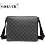 👉 Messenger bag leather GO-LUCK Brand Design Men Men's Crossbody Shoulder A4 File Flap Pack