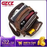 👉 Messenger bag leather small GZCZ 100% Quality Male's Fashion Genuine Shoulder Bags Business Crossbody Casual Famous Brand