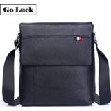 👉 Messenger bag zwart cowhide leather Men Crossbody 10 Inch Business OL Ipad Pack Men's Genuine Shoulder Bags Flap Black