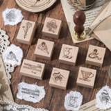 Rubber seal Time Retrospective Series Wood Seals and Stamps Journaling Diy Deco for Scrapbooking Craft Bullet Journal Supplies