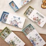 👉 Kladblok Mohamm Kawaii Retro Time Series Cute Sticker Custom Stickers Diary Stationary Flakes Scrapbook DIY Decorative