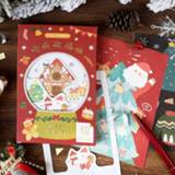 👉 Postkaart 30 Sheets/Set Christmas Eve Blessing Postcard Hollowed Cartoon Greeting Cards Birthday Gift Card