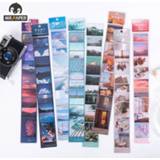 👉 Masking tape Mr.Paper 8 Designs Aesthetic Fantasy Sky Holiday Time Memory Bullet Journaling Deco Sticker Foggy PET Material Tapes