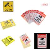 Videocamera Warning Sticker 24H Video Camera System Sign Wall Decal Surveillance Monitor Public Area Security