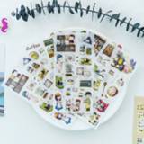 Stickeralbum Y05 6 Sheets /Pack Coffee Time Decorative Stickers DIY Craft Scrapbooking Sticker Album Notebook Decor Stick Label