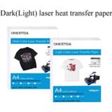 👉 Toner The best selling A4 dark light color laser printer thermal transfer paper pure cotton T-shirt fabric