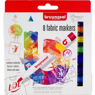 👉 Etui Bruynzeel textielstiften, van 8 geassorteerde kleuren 8712079452803