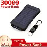 👉 Powerbank 30000mAh Solar Power Bank Waterproof Charger Dual USB External for Xiaomi mi huawei iPhone 7 8 Samsung