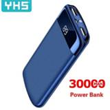 👉 Powerbank 30000mah Power Bank For Xiaomi Samsung iphone 7 8 X External Battery PoverBank USB LED Portable Mobile phone Charger