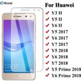 👉 Screenprotector HD Tempered Glass for Huawei Y6 ii Y5 Y3 9H Screen Protector on Y7 2017 2018 2019 Prime Pro