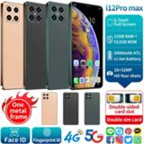 👉 Smartphone I12 Pro Max 6.7 inch Universal 5G LET Mobile Phone HD+ Four Camera Face ID 12GB +512GB 10-Core Metal Frame Android Smartphones